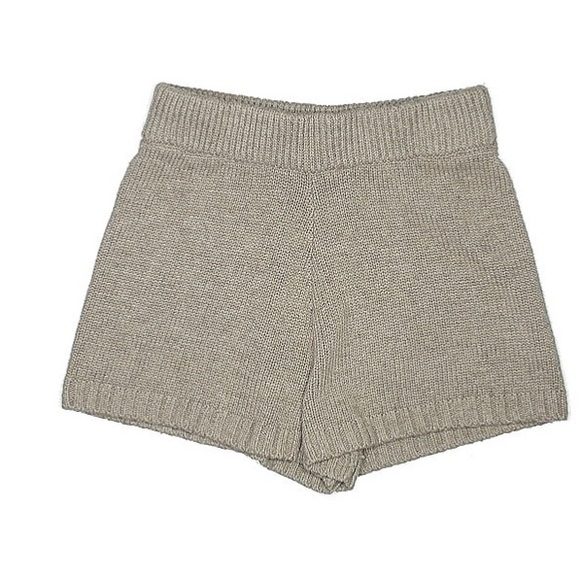 2 Piece Neutral Cream Beige Oatmeal Colored Swearer Tank & Shorts Set- Size M - Picture 3 of 7